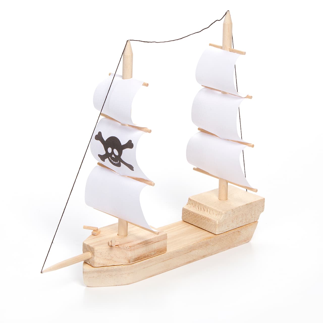 12 Pack: Wooden Model Pirate Ship Kit by Creatology&#x2122;